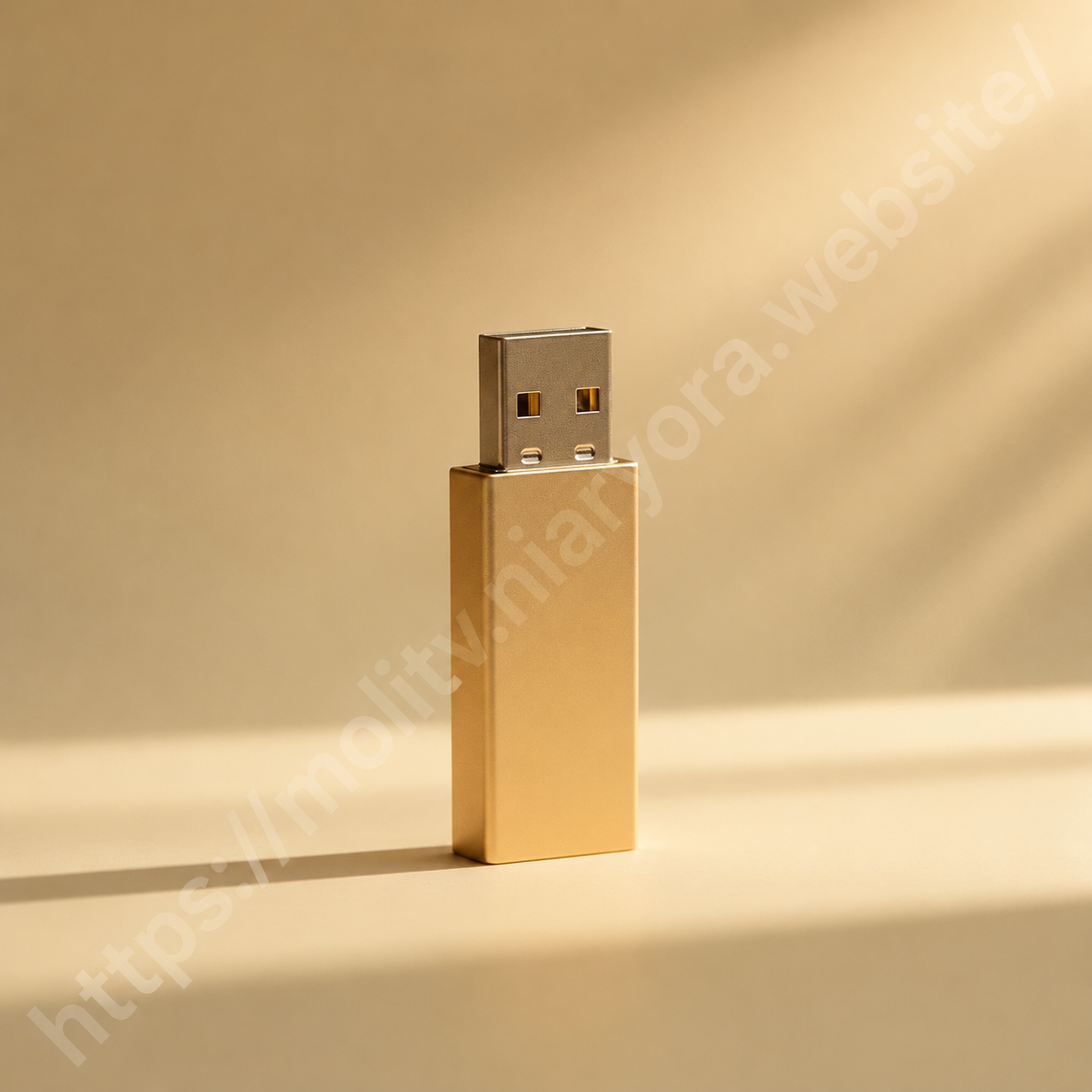 Золотиста USB флешка